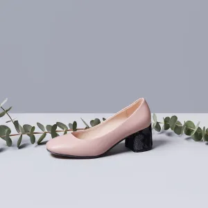 SWEET PEA Pink Leather Pumps