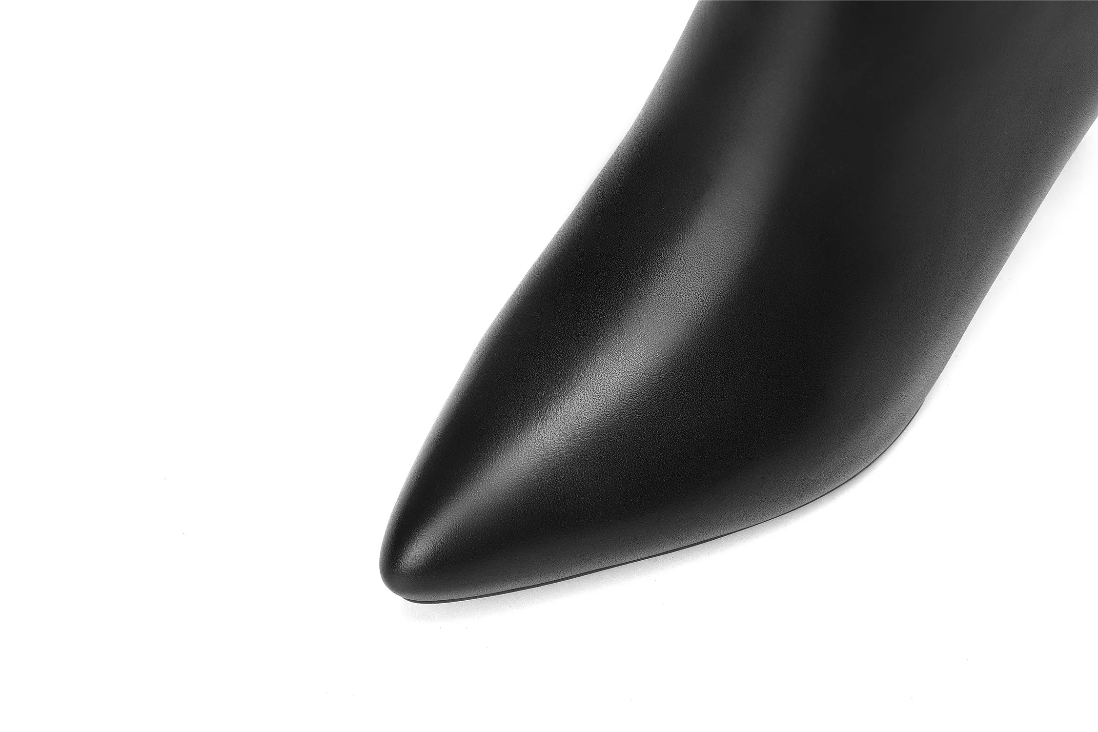 TinaCus Women's Genuine Leather Sexy Pointed Toe High Stiletto Heel Handmade Side Zip Knee High Boots with Buckle