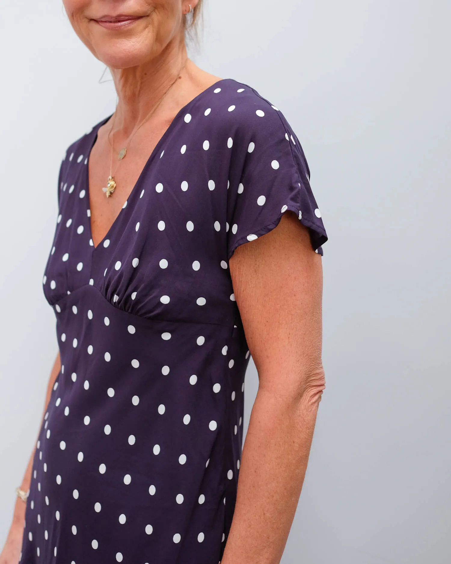 V Juna dress in polka dot