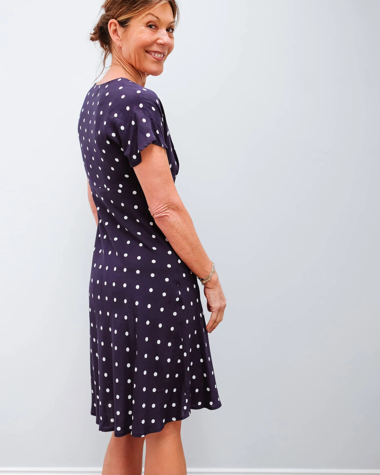 V Juna dress in polka dot