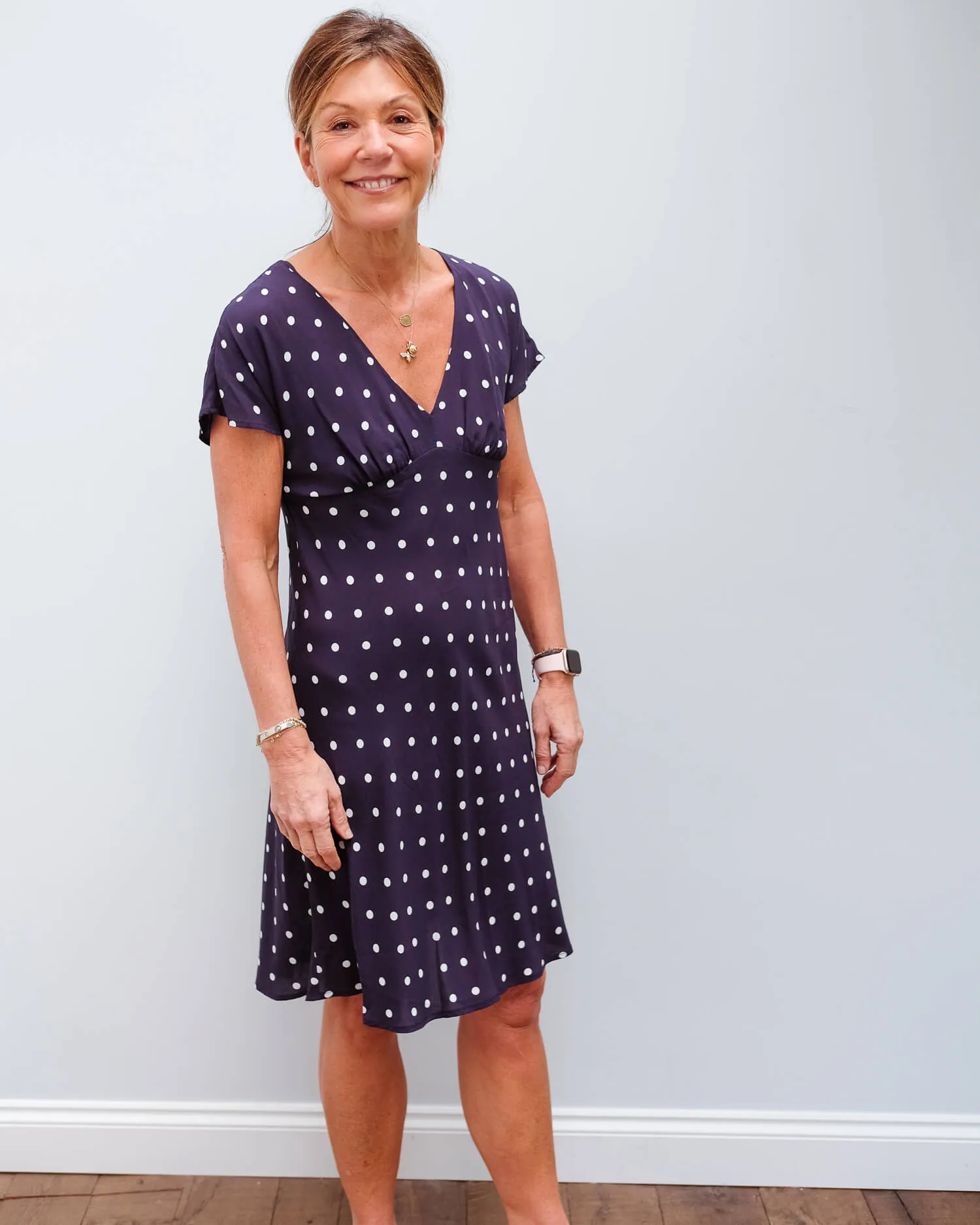 V Juna dress in polka dot