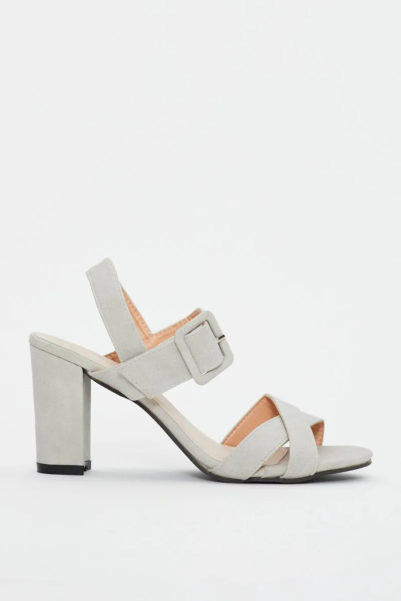 White Strappy Heels