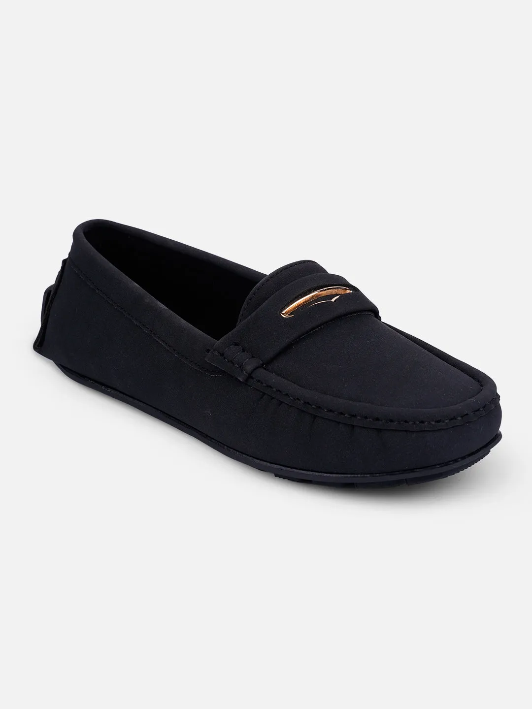 Women's Black Soft & Premium Loafers (IU2002)