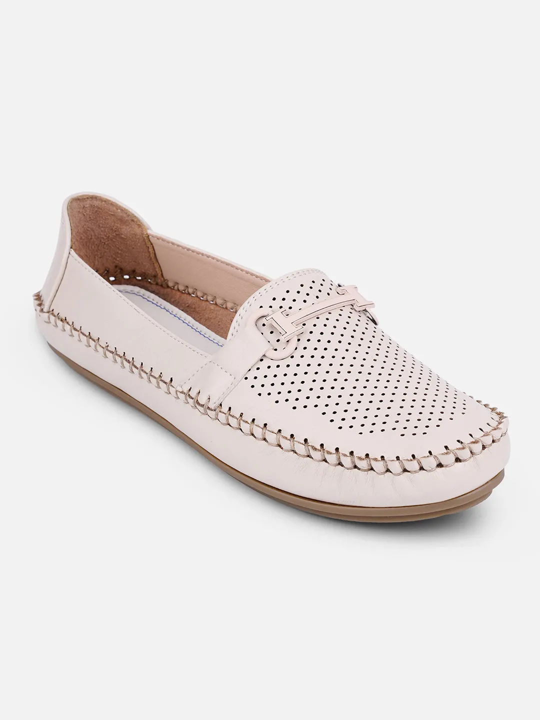 Women's Cream Soft & Flexy Loafers (IU2003)