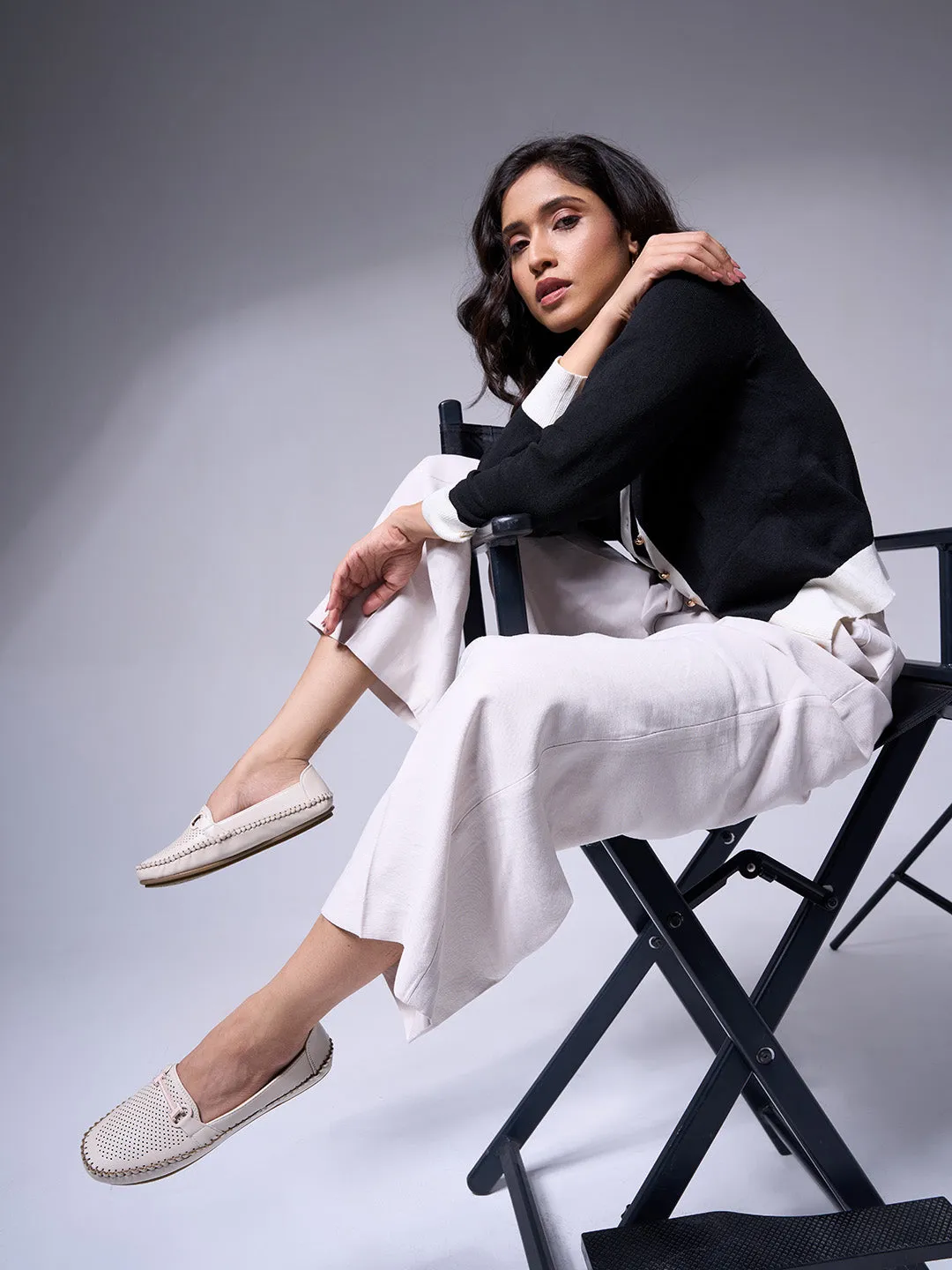 Women's Cream Soft & Flexy Loafers (IU2003)