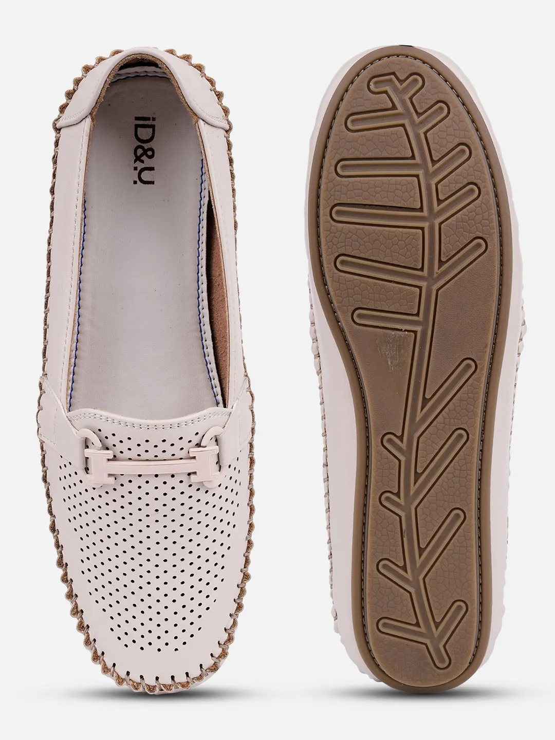 Women's Cream Soft & Flexy Loafers (IU2003)